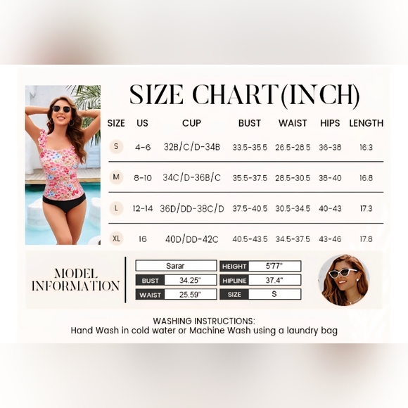 Kate Kasin 2025 Two Piece Tankini #801 - Picture 5 of 13